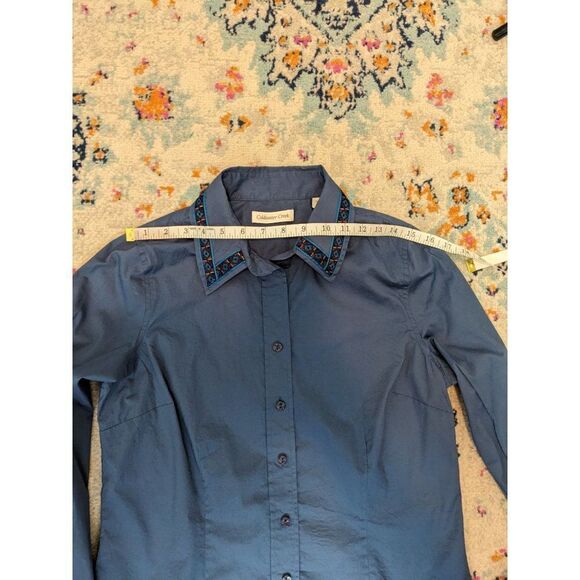 *3 For $12* Coldwater Creek Women's Button‎ Down with Southwest Trim - M - Picture 6 of 11